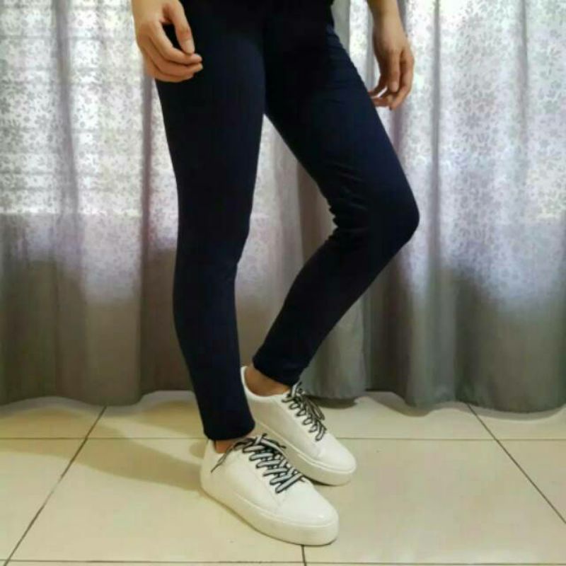 Legging Panjang Standar Dan Jumbo Spandex Dan Kaos Rayon Soft Tebal Premium / Celana Leging Polos Jersey Spandek Kaos Rayon Dewasa Termurah Vayaon Hijab