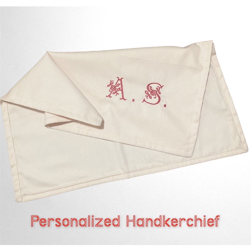 Fawn’G Handmade - Personalized Handkerchief | Sapu Tangan Bordir Initiial Nama