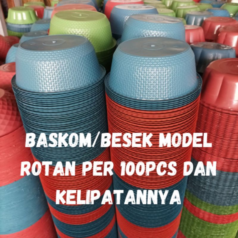 Baskom Plastik Model Rotan 100 Pcs – Grosir Untuk Acara Hajatan, Walimahan, Pesta