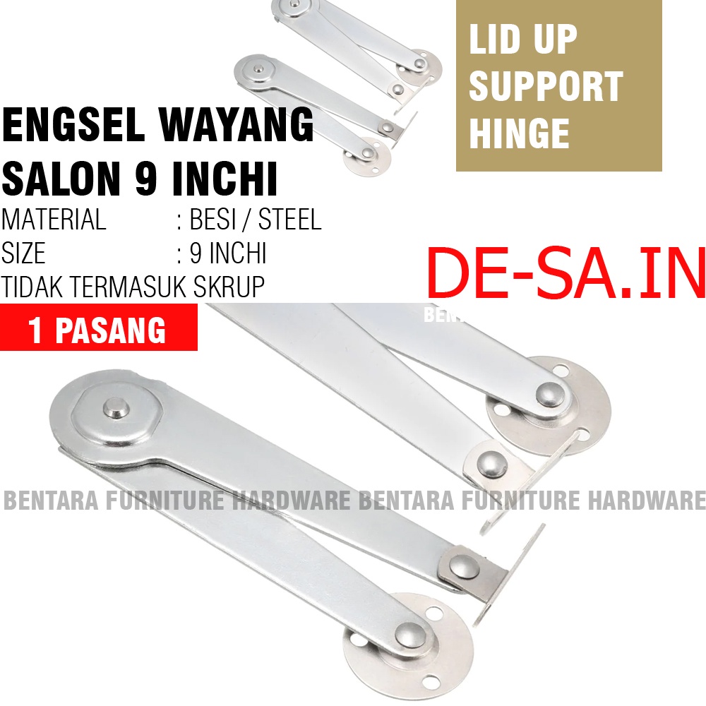 9 INCHI ENGSEL WAYANG SALON SIKUTAN - LID UP SUPPORT HINGE STAY 9&quot;