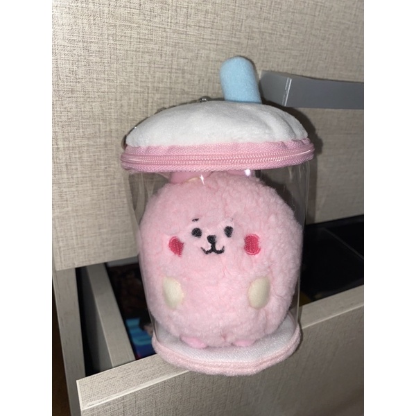 BT21 Bubble Tea Doll Cooky Baby Boucle Bag Charm READY STOCK