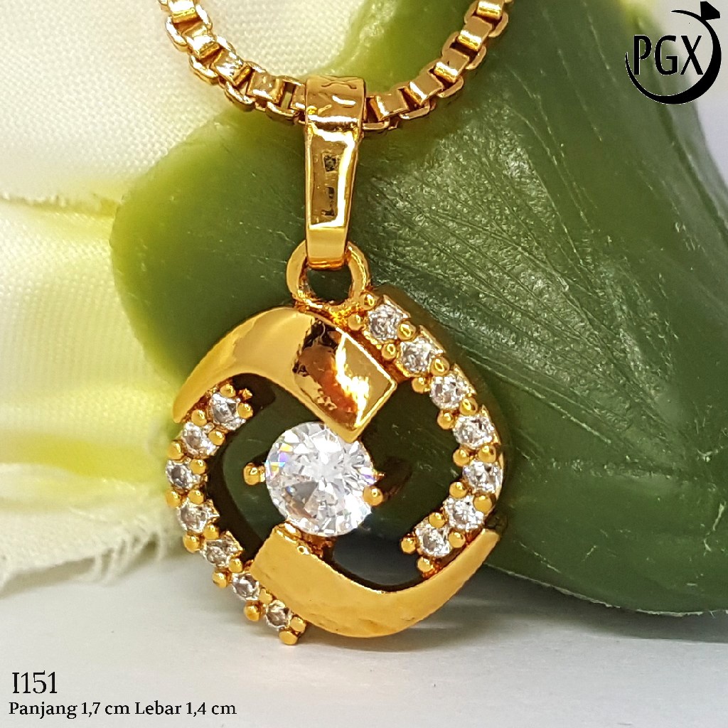 PGX Liontin Kalung Xuping Wanita Perhiasan Lapis Emas Aksesoris Fashion - I151