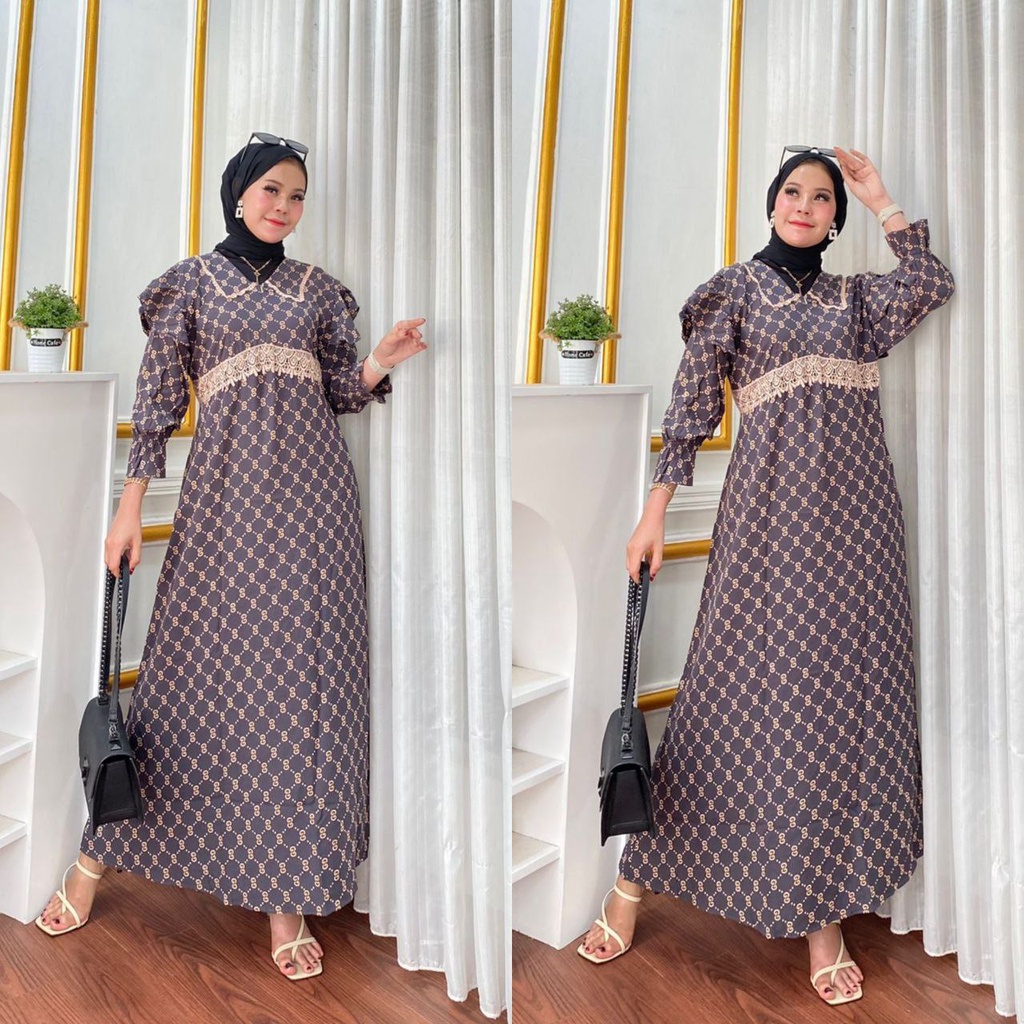 Saroja (011) Gamis Guci Longdress Gucci Rampel