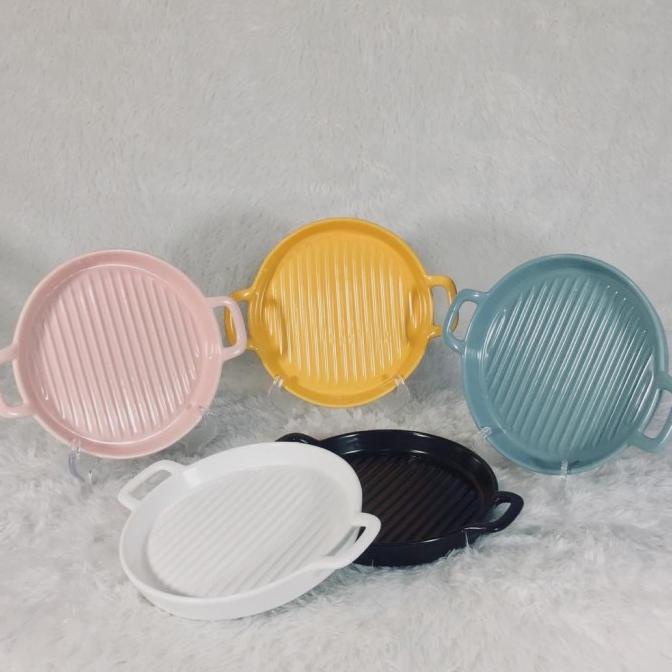 Ceramic Plate Oven Friendly / Piring Bulat Keramik/ Nordic Round Plate