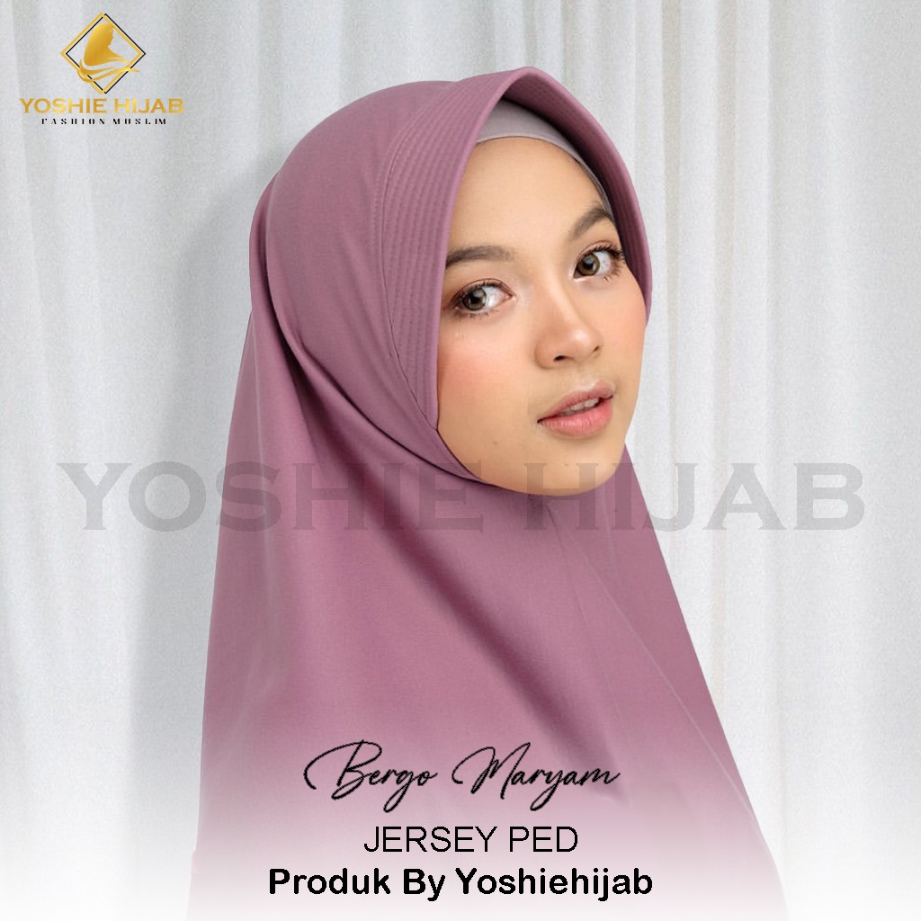 Jilbab Instan Jersey Ped Jumbo Premium Kerudung Bergo Jersey Pet Jilbab Luxury