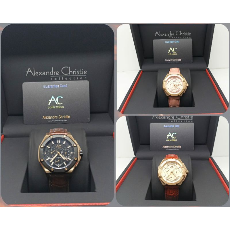 Jam Tangan Wanita Alexandre Christie Colletion 9601 AC9601 AC 9601 Tali Kulit