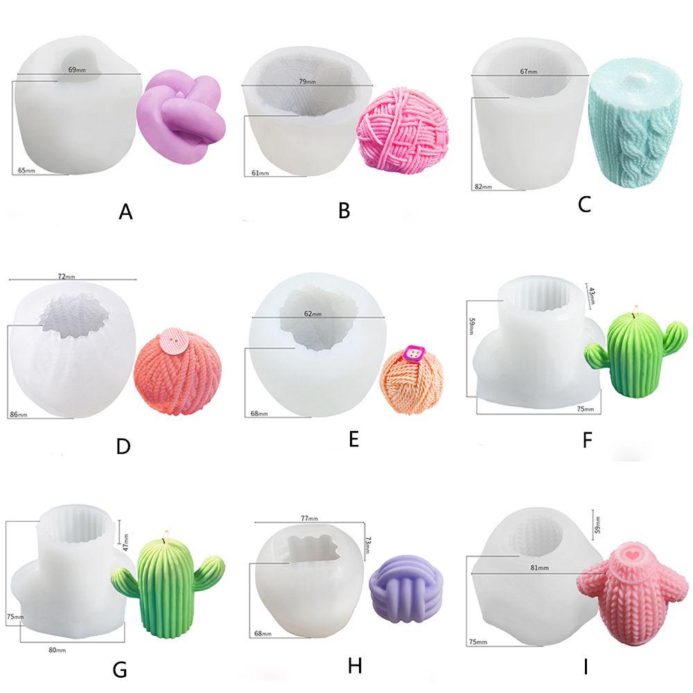 Solighter Cetakan Lilin Biskuit Mousse Kreatif 3D Wol Bola Baking Tools