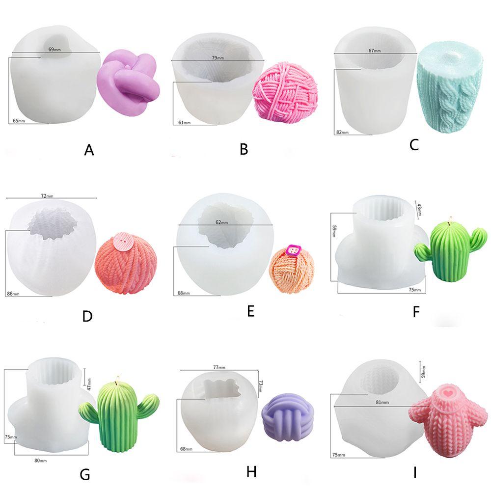 R-flower Candle Cetakan Biskuit Mousse 3D Woolen Ball Handmade Alat Panggang