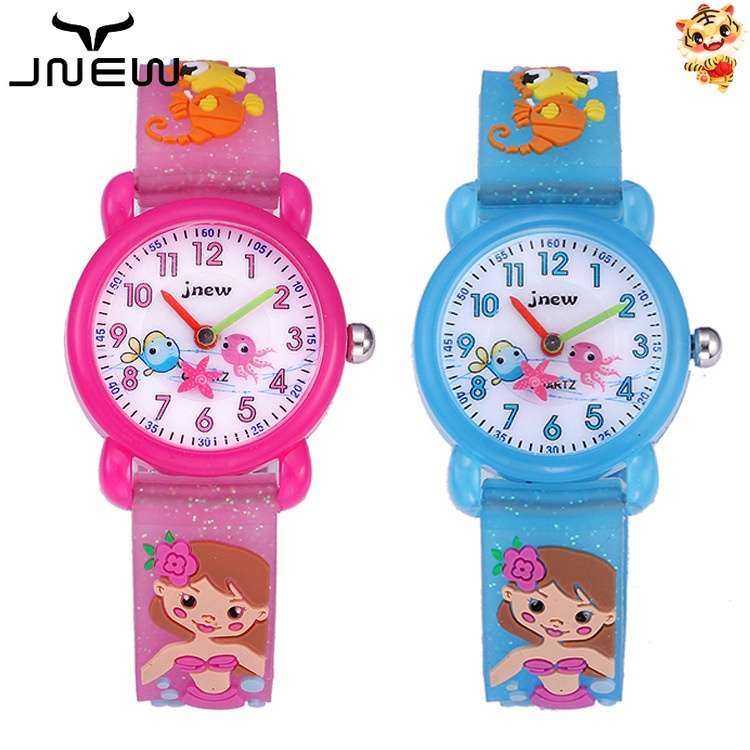 Children's Watch Mermaid 3d Silicone Cartoon Watch Cute Waterproof Quartz Watch Primary School Girls' Watch Children's Watch