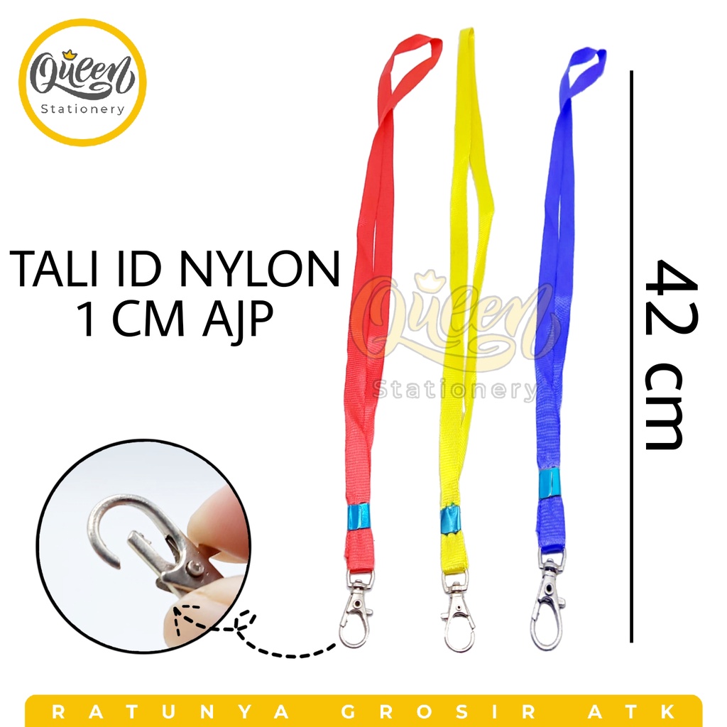 

TALI ID NYLON 1 CM AJP / TALI ID CARD / GANTUNGAN ID CARD