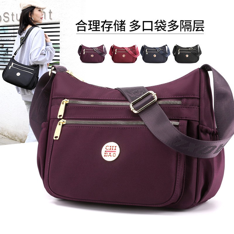 hot sale tas selempang wanita chibao terbaru banyak ruang  resleting tiga 