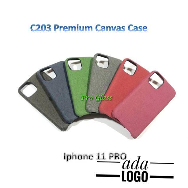 C203 IP 11 / 11 PRO / 11 PRO MAX Premium Canvas Case - Casing kain Kanvas