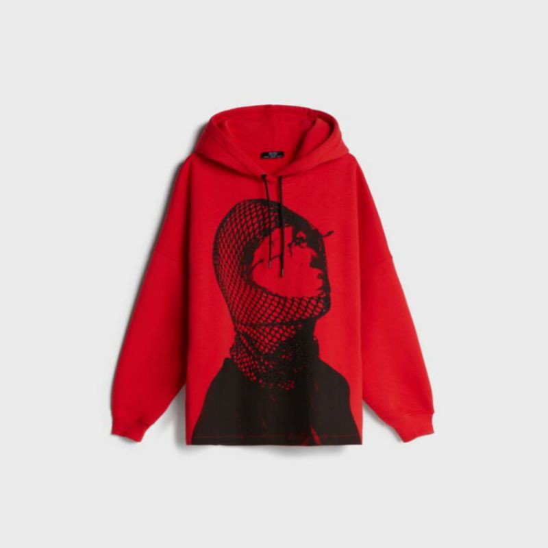 Billie Eilish x Bershka Red Hoodie - Unisex