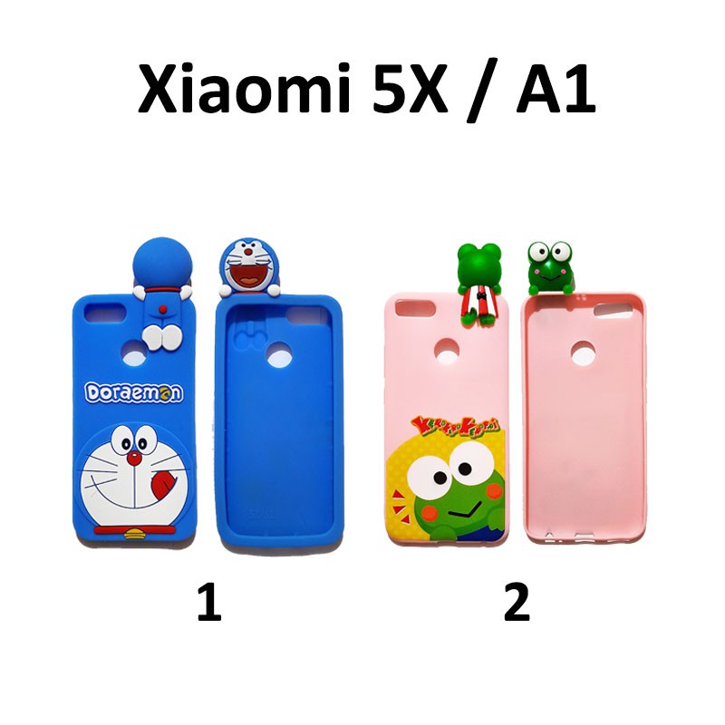 Silikon 3D karakter for XIAOMI 5X / A1 silicon softcase casing hp lucu menarik Silikon boneka lucu pelindung hp case tebal karet softcase lentur