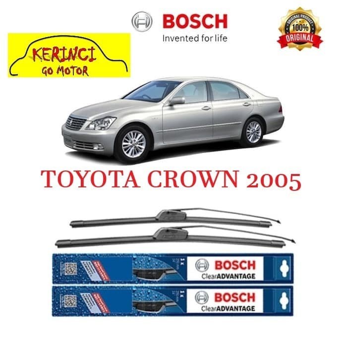 WIPER BOSCH CLEAR ADVANTAGE TOYOTA CROWN 2005 24&quot; &amp; 18&quot; SEPASANG WIPER