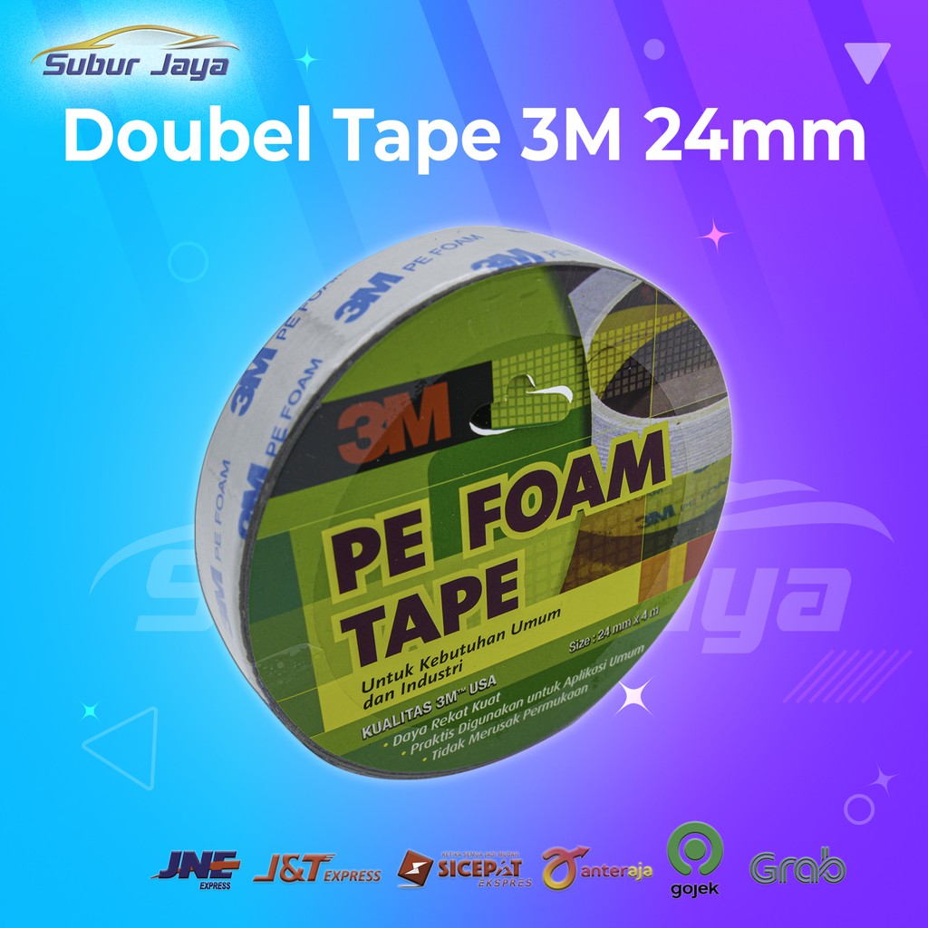 

Double Tape 3M Foam 24 Mm x 4M Dobel Tip Busa PE Foam Tape