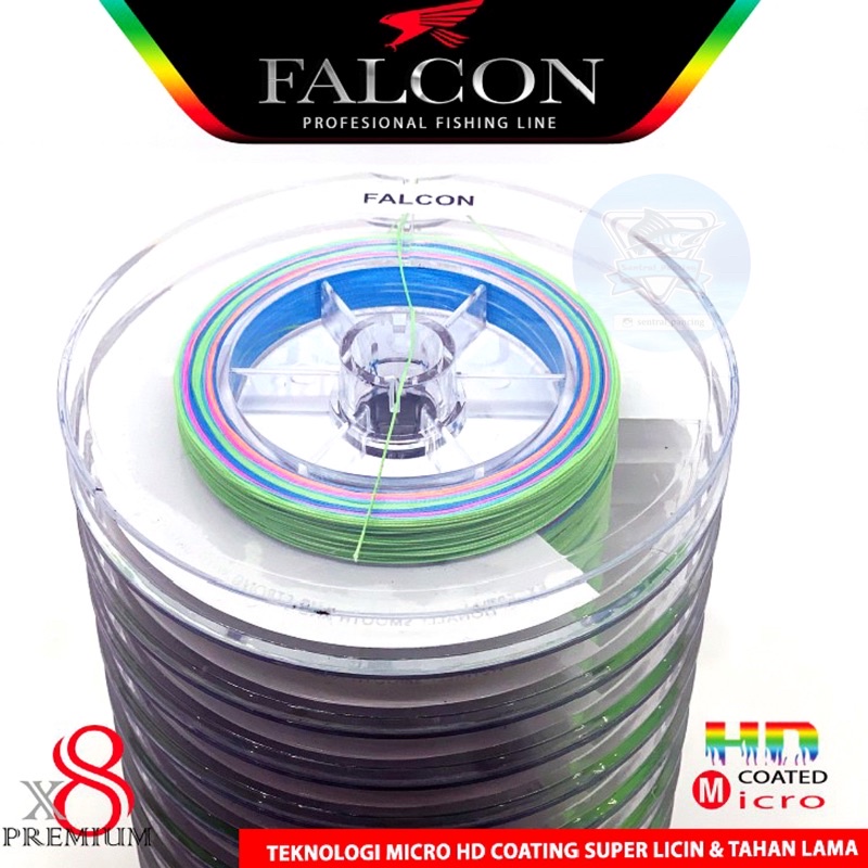 SENAR PE FALCON SUPER BRAID X8 ( MULTICOLOR )