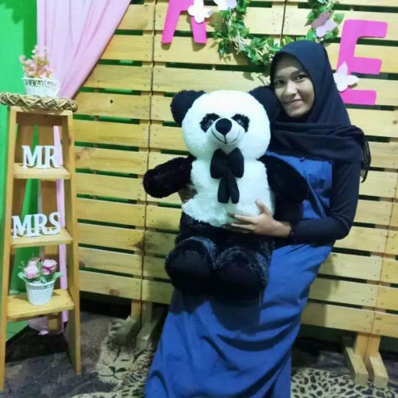 PROMO !!! PANDA HITAM PUTIH 70 CM  TERMURAH TERLARIS /  PANDA JUMBO MIRAH