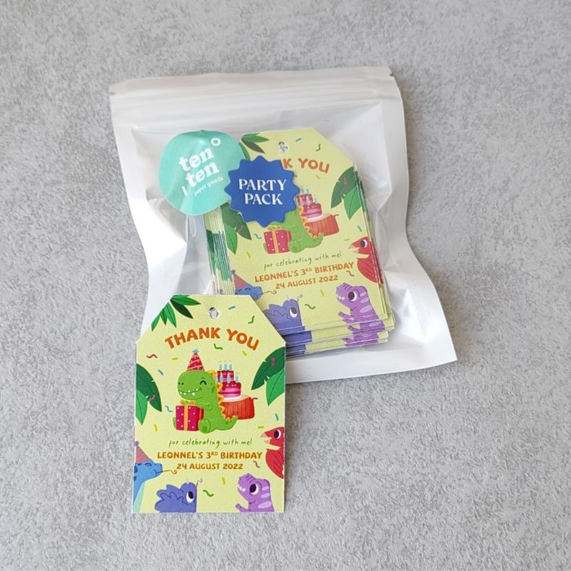 

(MIN. 30 PCS)Hang Tag Birthday/Ulang Tahun (BISA REQUEST TEMA) Thank You