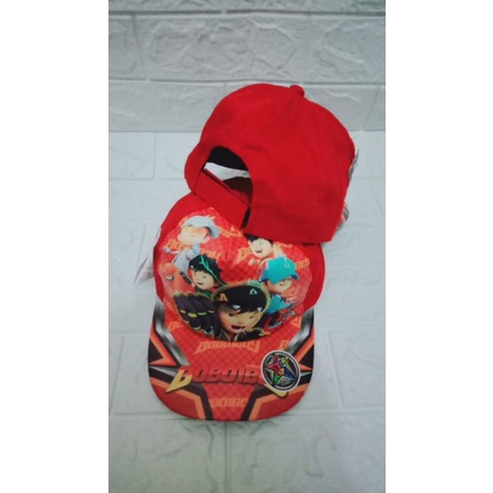 Topi Boboiboy anak print baseball gambar boboiboy