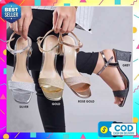 Lawrensia Shoes - Sepatu Heels Model Terbaru Warna Camel - Lw519-104 Sandal High Heels Wanita Ivanka