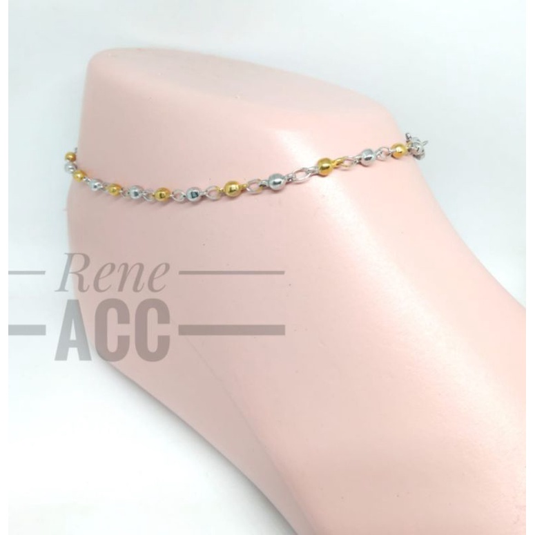 Gelang Kaki wanita Gold silver anti karat