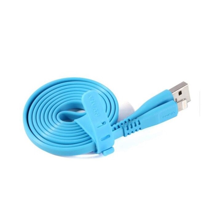 Kabel Data Vivan Iphone 5 / 6 / 6 plus Warna Warni Gepeng