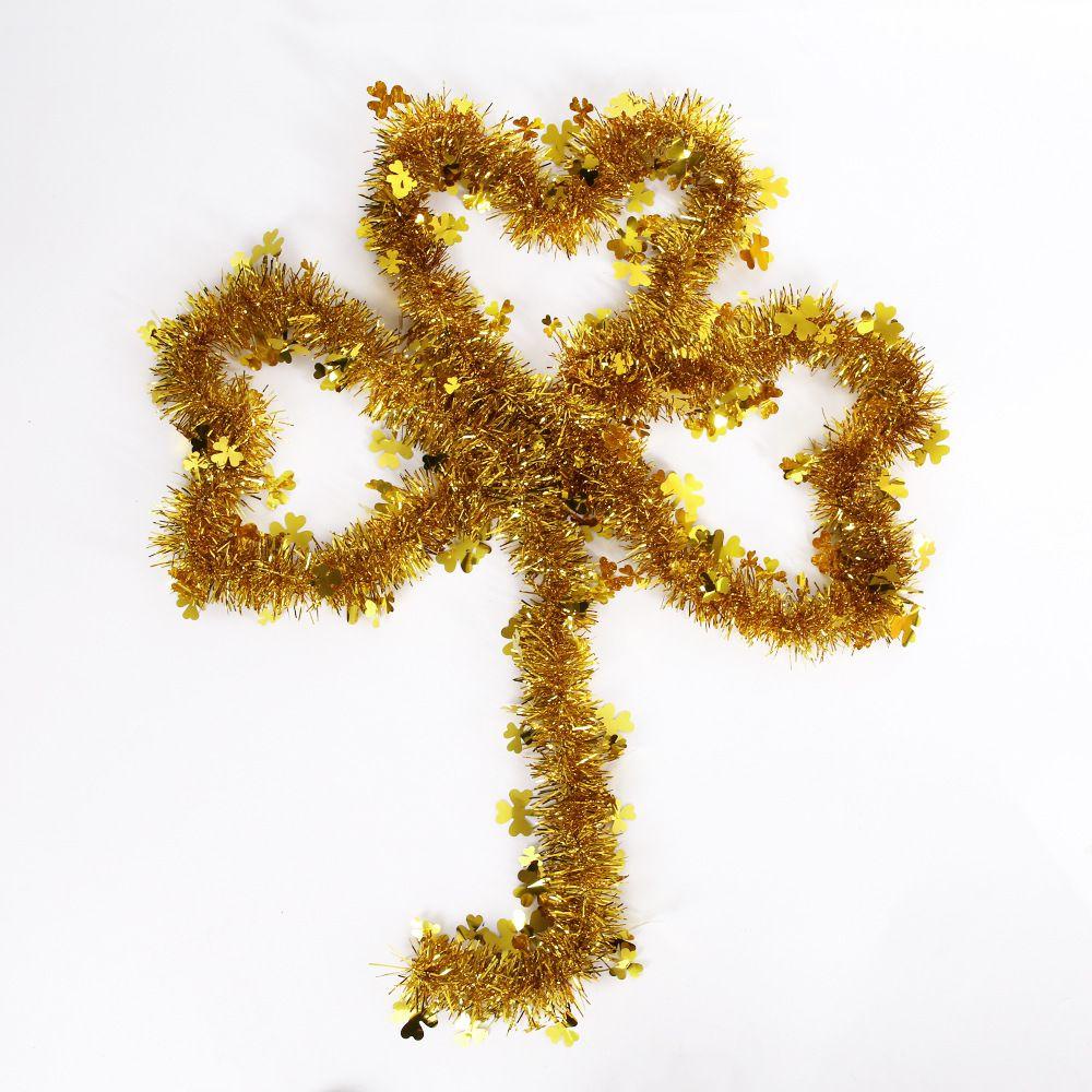 Solighter St. Patrick's Day Perlengkapan Pesta Liburan DIY Dekorasi Clover Strip Warna Dekorasi Festival Irlandia