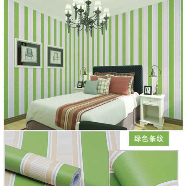 WALLPAPER STIKER DINDING PAKET HEMAT 5 ROLL ( BUY 4 GET 1 FREE ) WALLPAPER STICKER DINDING/ WALLPAPER RUANG TAMU/ WALLSTICKER/ MOTIF SALUR BEST SELLER !!! SALUR HIJAU / SALUR BIRU / SALUR PINK GH026