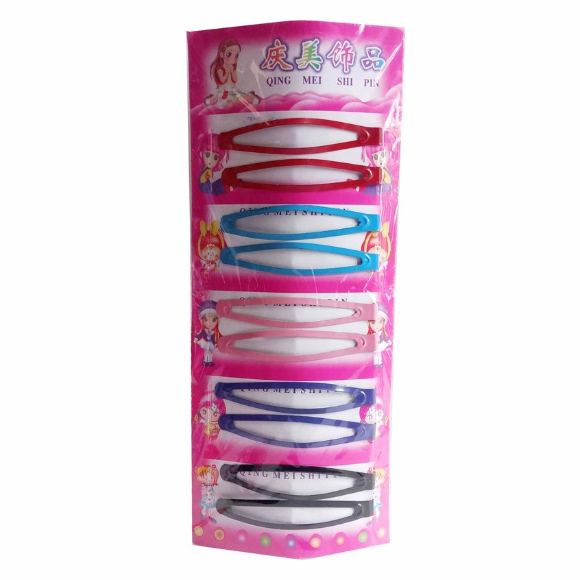 Isi 10 pcs Jepitan Pin Rambut Besi Stainless Tik Tok Mix Warna Size S