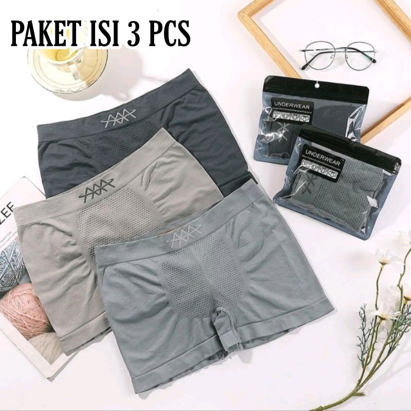 PAKET ISI 3 Pcs CD Celana Dalam Pria Dewasa Impor Slempak CD Cowok Boxer Melar