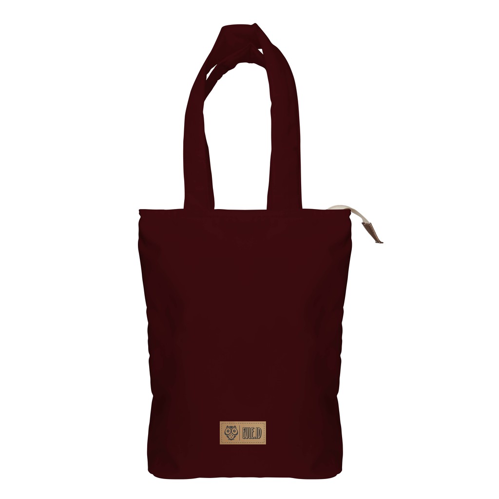 Tote Bag Polyester Water Resistant Marun