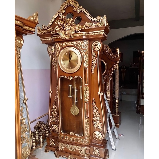 Lemari jam, lemari jam jati,lemari jam ukir