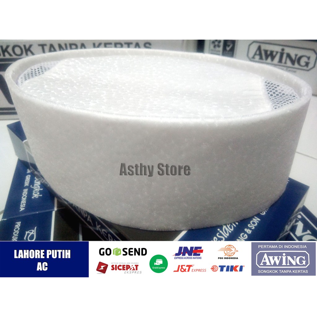 Peci Kopyah Awing Lahore Putih AC Original