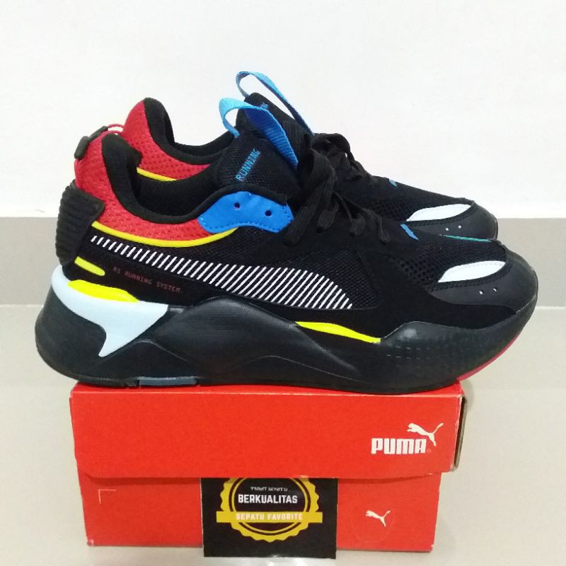 puma rs black red