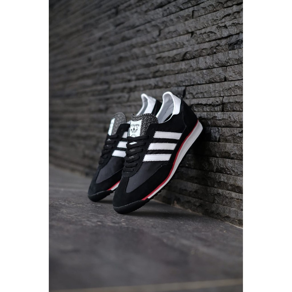 Sepatu Murah Pria Wanita Adidas SL72 Black White Original
