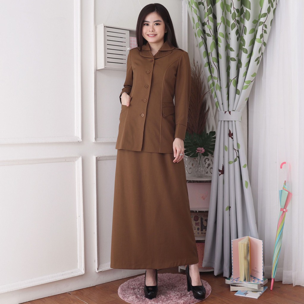 BLAZER WANITA B&amp;V LYNELLE / Seragam PNS / Baju PDH PNS Wanita / Baju Dinas Pemda Wanita / Baju Khaki PNS Wanita / Seragam ASN Wanita / Baju Guru Wanita - 7010 Pemda Aceh / Pemda Tua / Putih