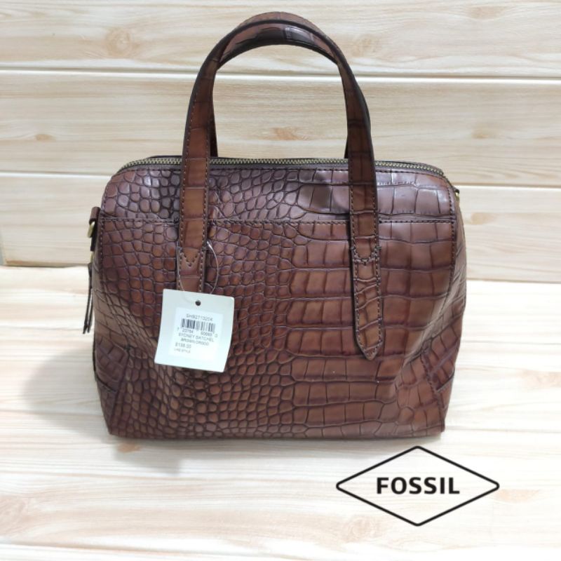 Sydney satchel brown croco