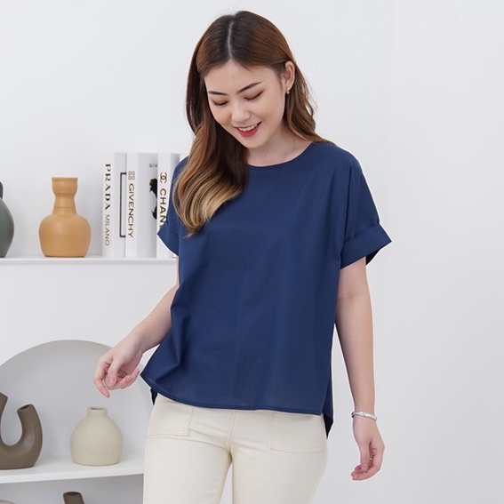Beatrice Clothing Savy Blouse - Blouse Wanita-Navy