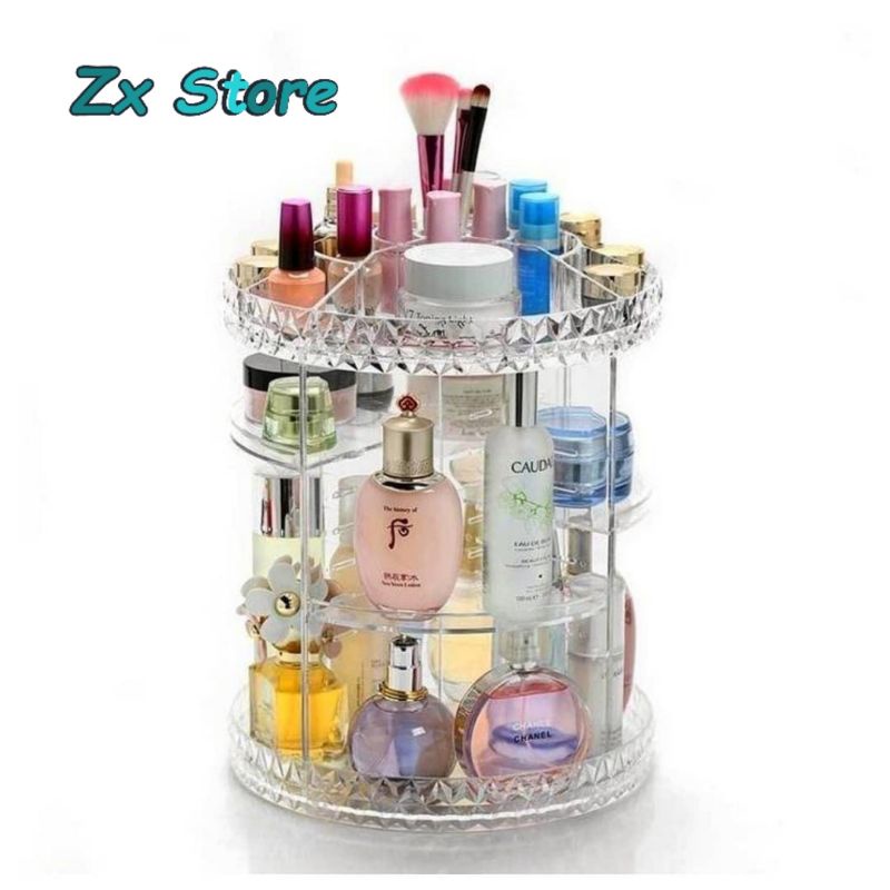 Rak Kosmetik Diamond 360 Derajat / Rak Make Up Putar 360 Derajat
