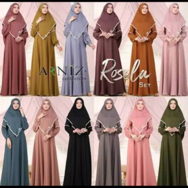 Gamis set ori arniz rosela syari size M