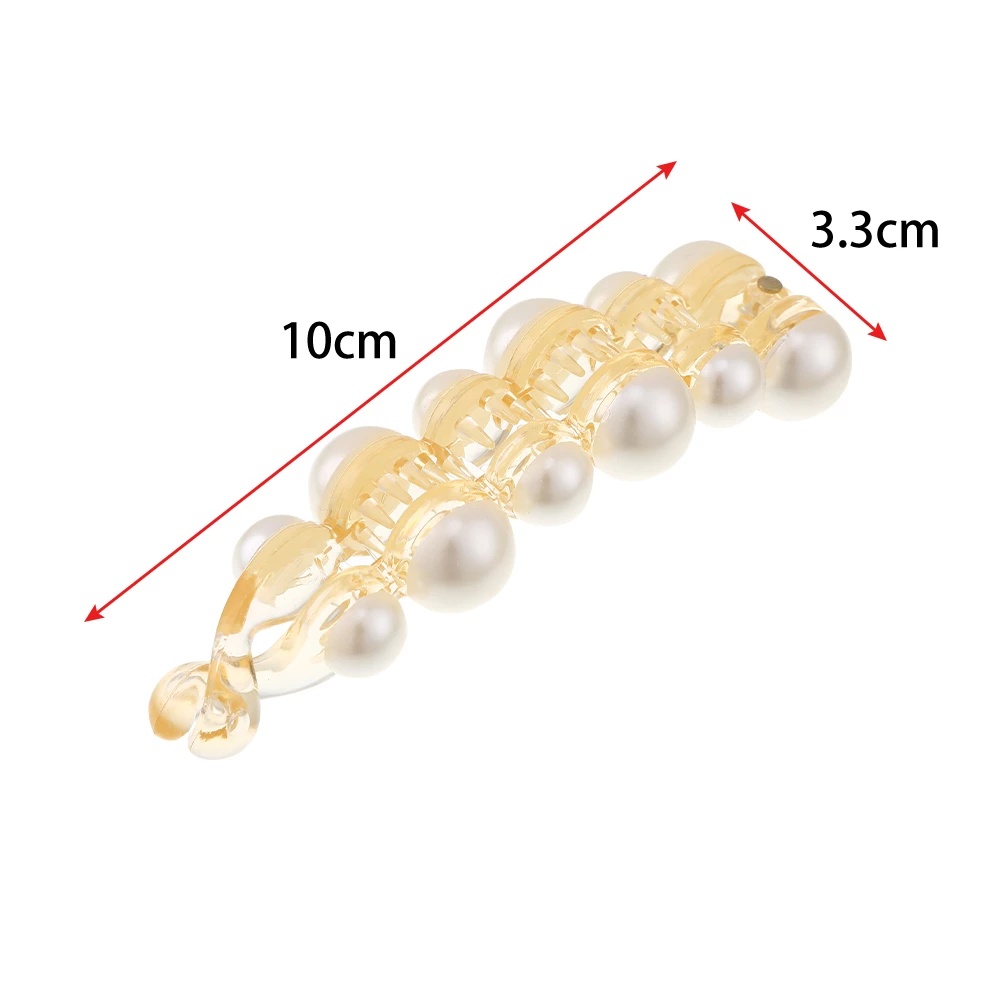 1Pc Pearls Acrylic Hairpins Hair Clips Hair Claw / Makeup Ponytail Hair Styling Barrettes