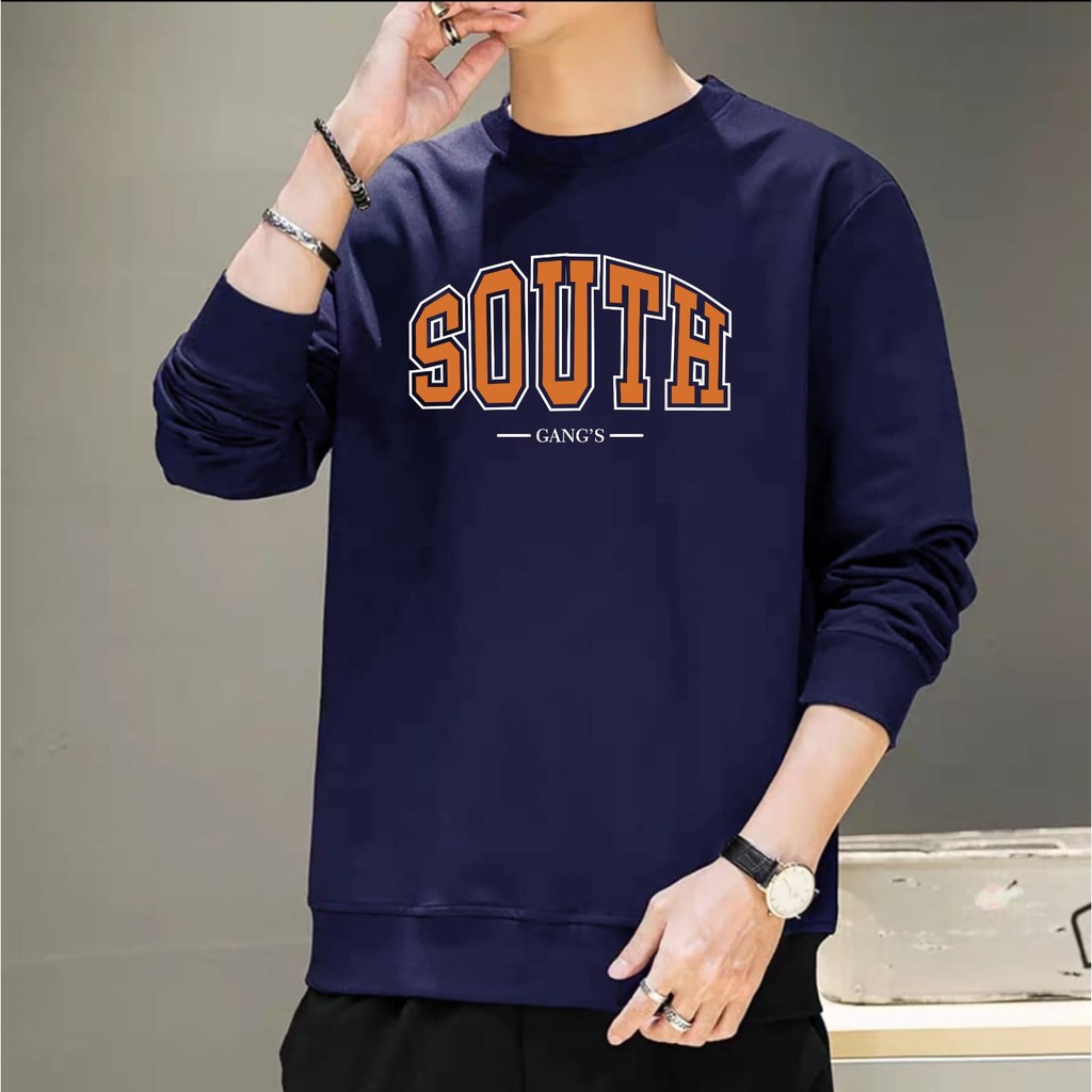 bisa COD / POLILE781 - BAJU SOUTH / baju lengan panjang / baju pria distro / sweater keren