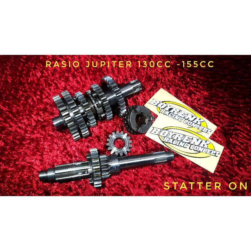 RASIO RATIO JUPITER Z VEGA R CRYPTON CUSTOME RACING 130CC-150CC  STATER AKTI/ON - BOYRENK RACING