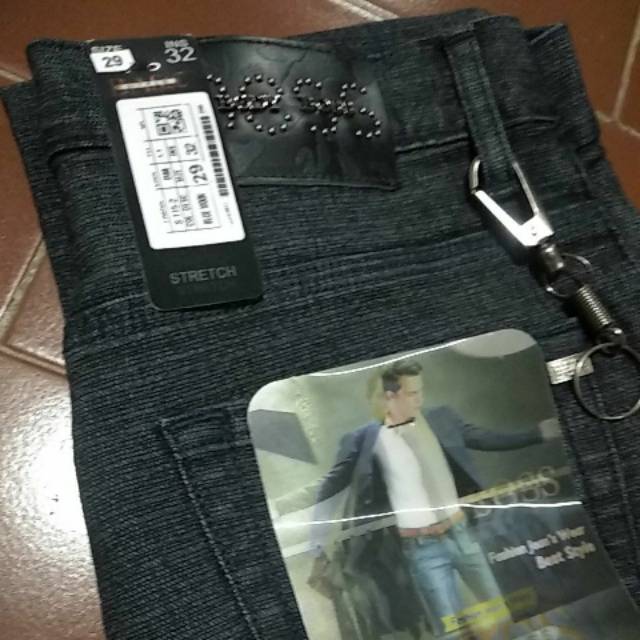 SumberRejekiJeans - BODYBOSS JEANS - Celana Jeans Panjang PRIA Standard Stretch BLUE MOON