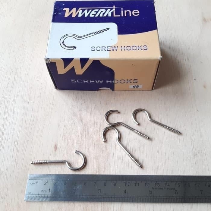 CHY Gem - SKRUP TANDA TANYA #8/SKRUP GANTUNG/SCREW HOOK/GANTUNGAN SANGKAR