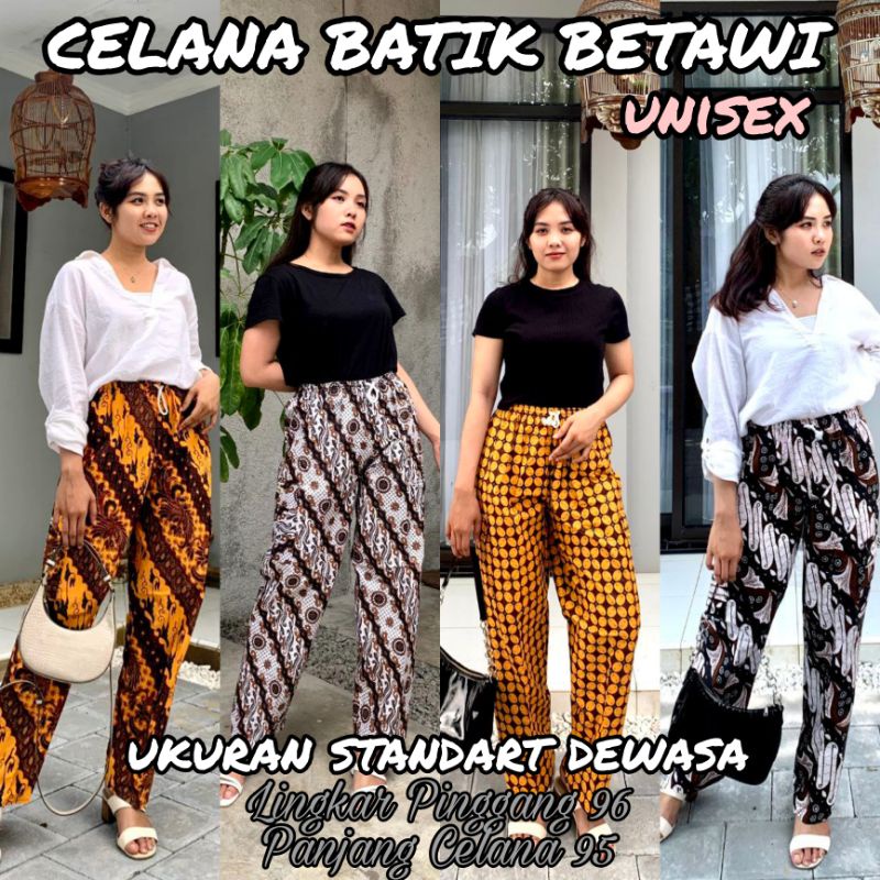 Celana Panjang Dewasa Pangsi Betawi Pria / Wanita Standar L fit XL