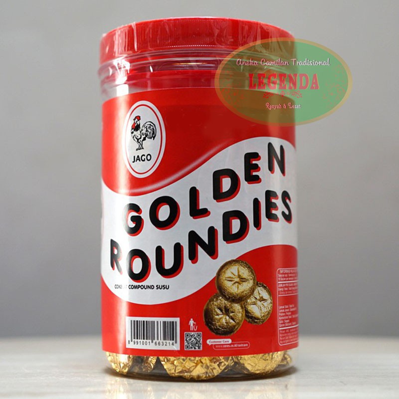 

Coklat Koin JAGO Golden Roundies Toples JAR 700gram