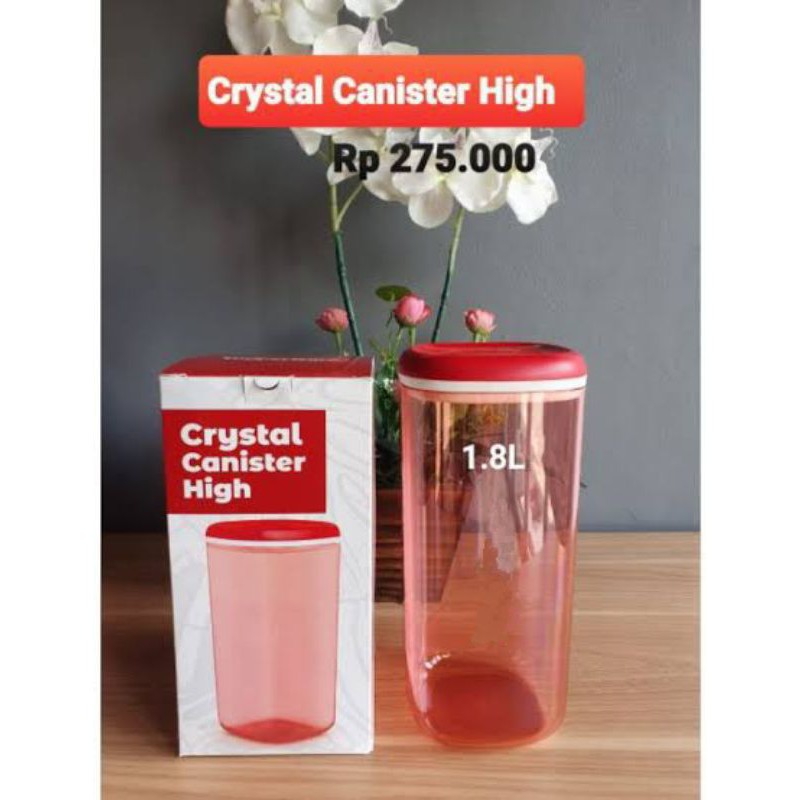 ORI TUPPERWARE NEW CRYSTAL CANISTER TOPLES KRISTAL