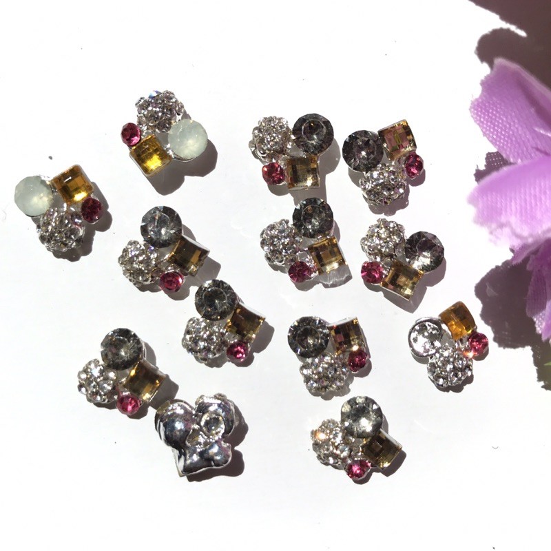 DIAMOND SQUARE MINI NAILART per PCS 13MM Bahan nail art fake nails kupal kuku palsu